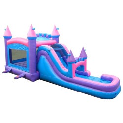 0AE1D4B7 E8D7 49D9 B9EA F583E019F34D 1769620624 Mega Pink Bounce House w/ Slide Wet/Dry