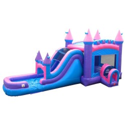 Mega Pink  Bounce House w/ Slide Wet/Dry